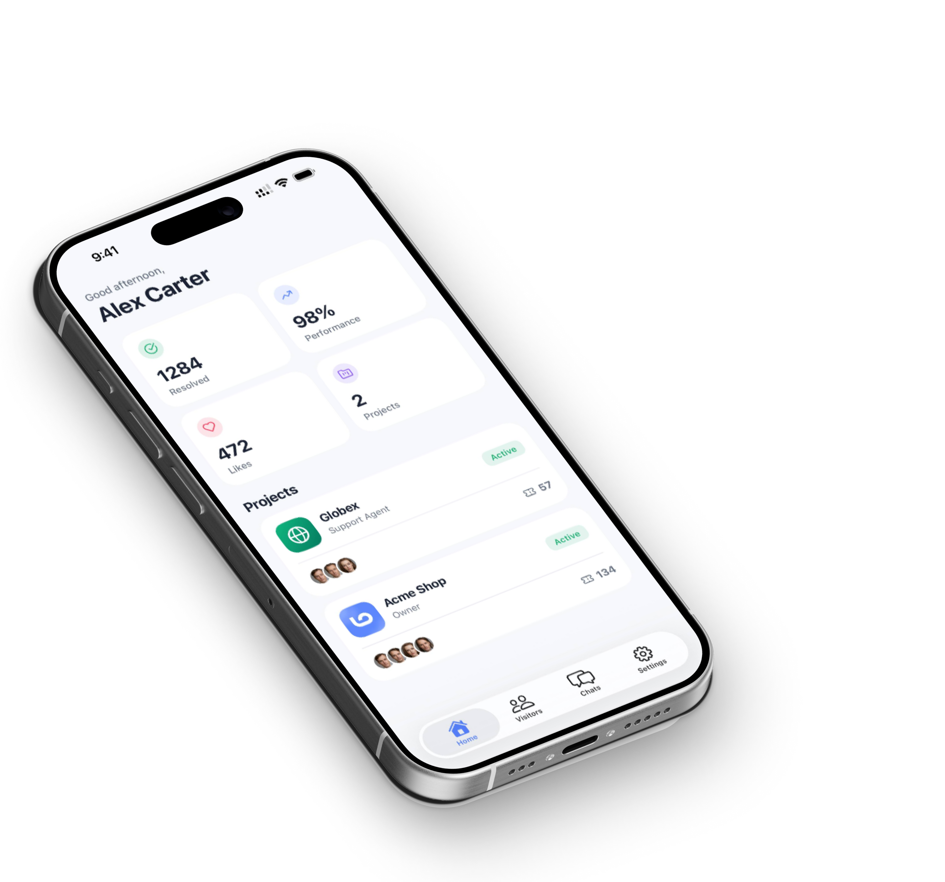 Ticketon mobile app — home & projects
